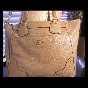 Crossbody purse Coach sparks sand and gold